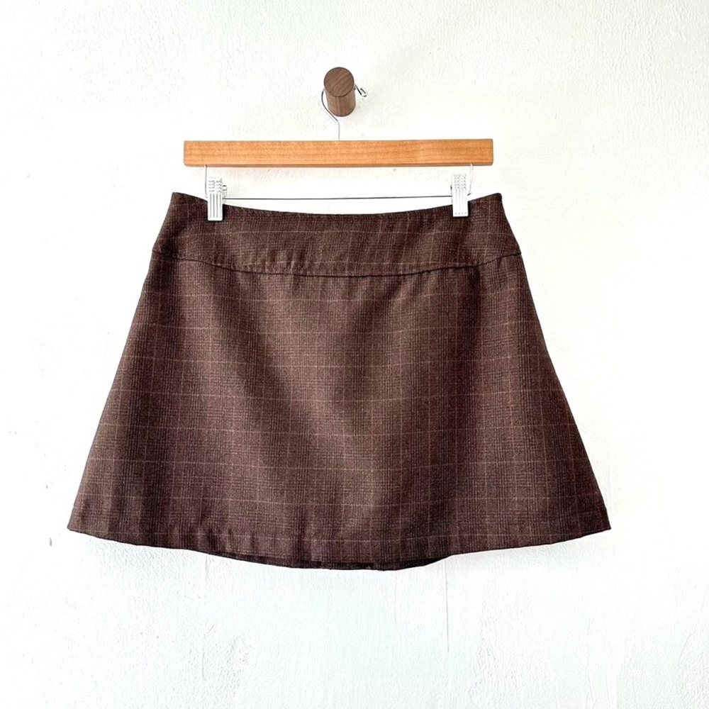 Esprit Vintage‎ Brown Plaid Mini Skirt - Picture 2 of 4